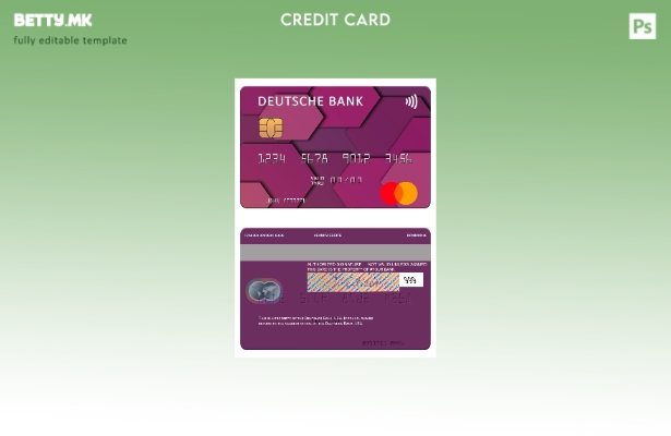 Модерен стил шаблон за мастер картички на САД Deutsche Bank